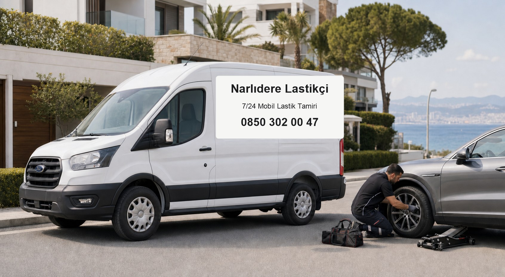 Narlıdere Çamtepe acil mobil lastikçi yol yardım aracı